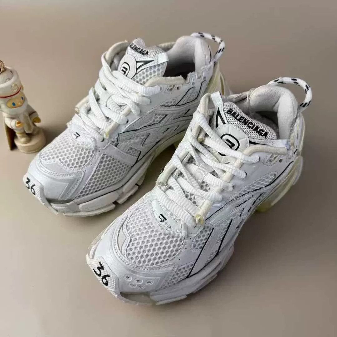 Balenciaga White Runner Sneakers Size 36
