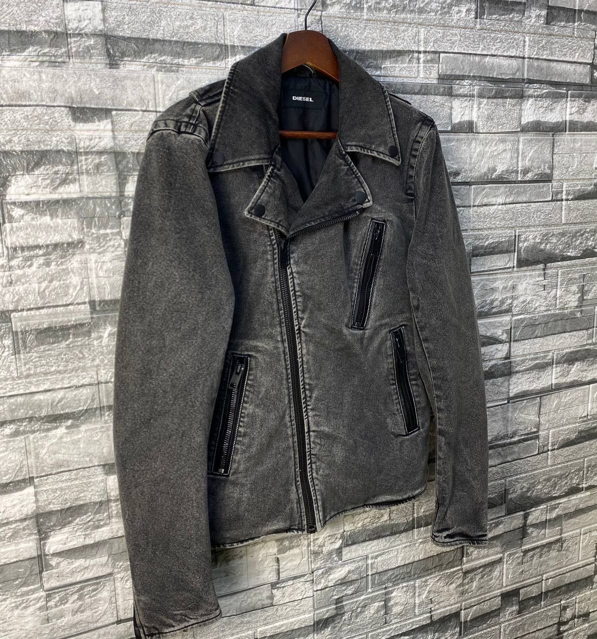 Diesel DIESEL BIKER JACKET FADED BLACK MEDIUM Size US M / EU 48-50 / 2 - 2 Thumbnail