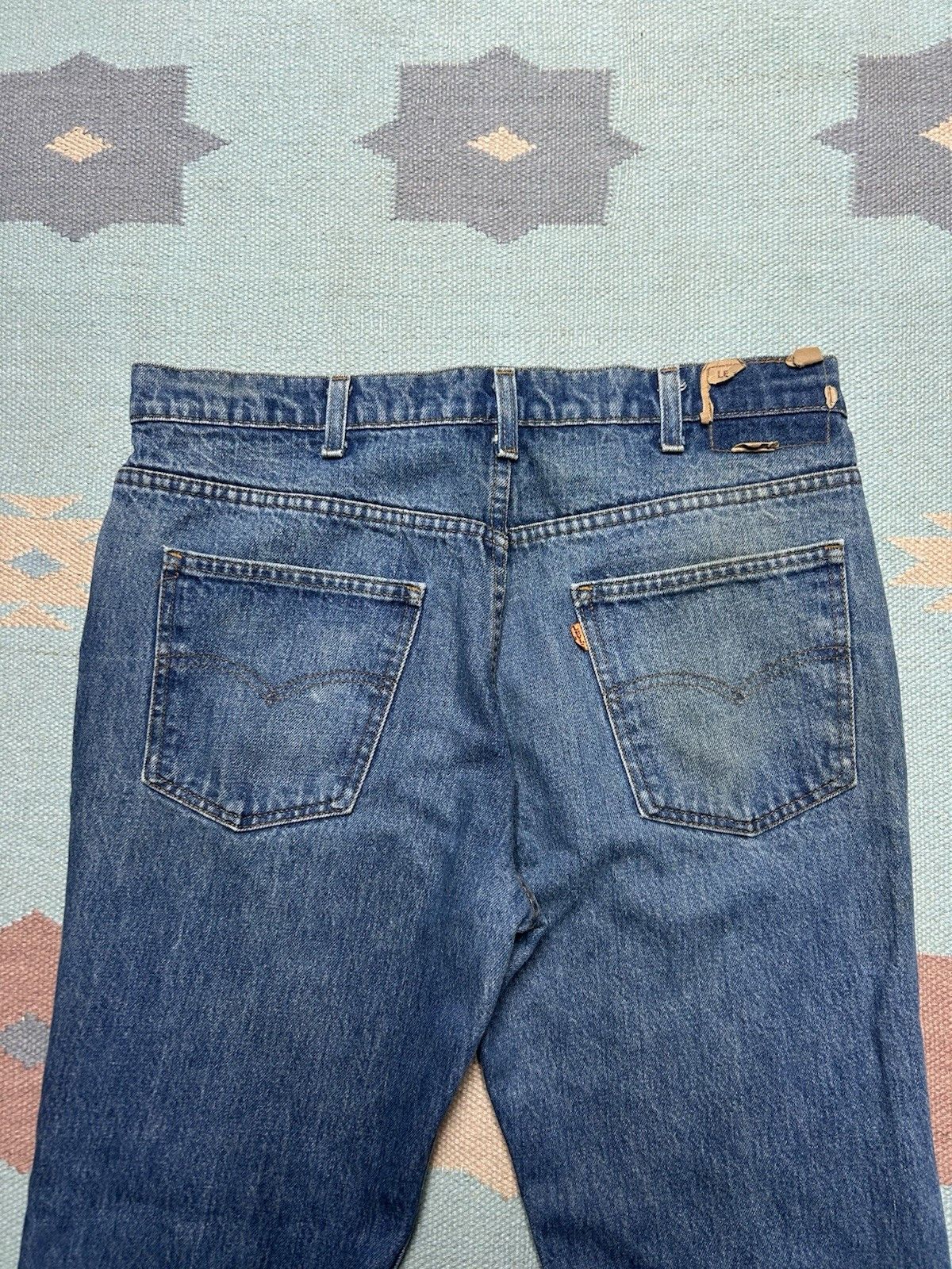 Vintage Vtg Levi's 517 jeans orange tab dark wash bootcut USA 34x29 Size US 34 / EU 50 - 3 Thumbnail