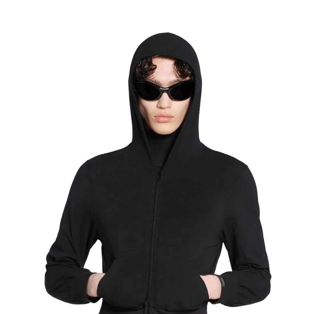 Balenciaga o1w1db10625 Zip-up Hoodie Fitted in Black Size M / US 6-8 / IT 42-44 - 5 Thumbnail