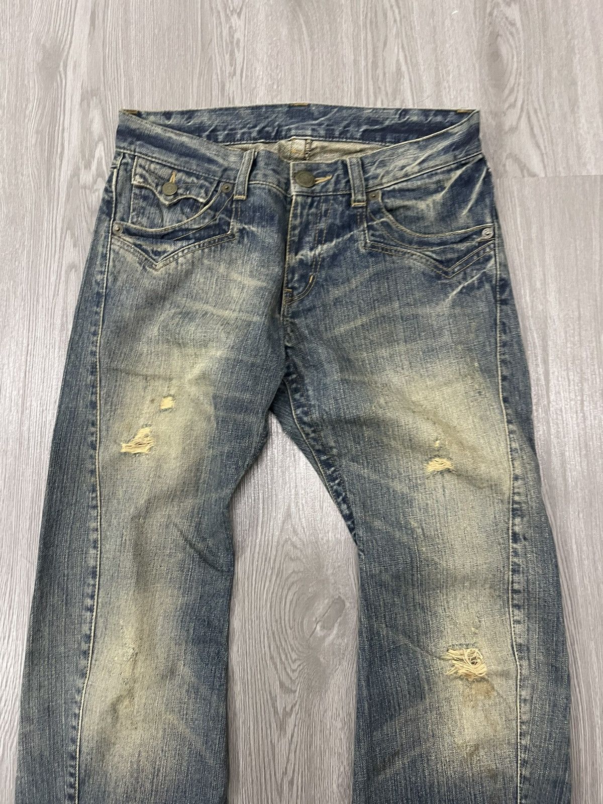 Japanese Brand RATTLE TRAP BOOT CUT Distressed Denim Size US 32 / EU 48 - 4 Thumbnail