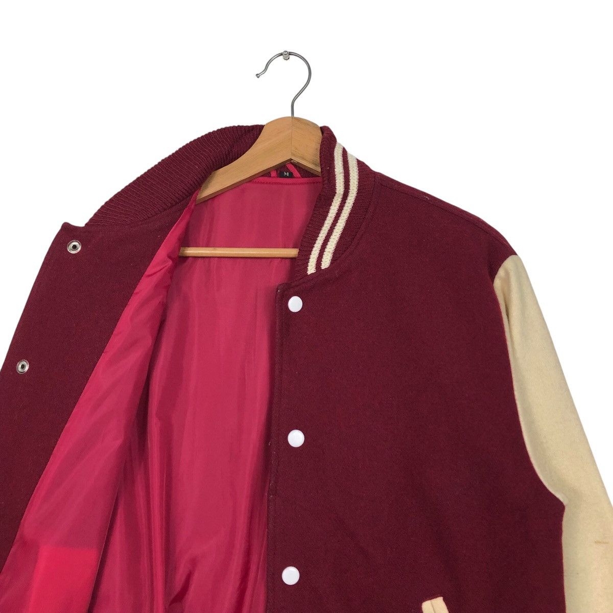 Japanese Brand × Vintage 📌Vintage Varsity Jacket Unknown Brand Issey Miyake Size US M / EU 48-50 / 2 - 13 Thumbnail