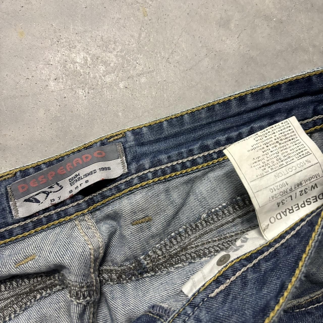 Japanese Brand × Vintage Crazy Vintage Y2K/2000s Grunge Faded Medium Wash Denim Jeans! Size US 31 - 8 Thumbnail