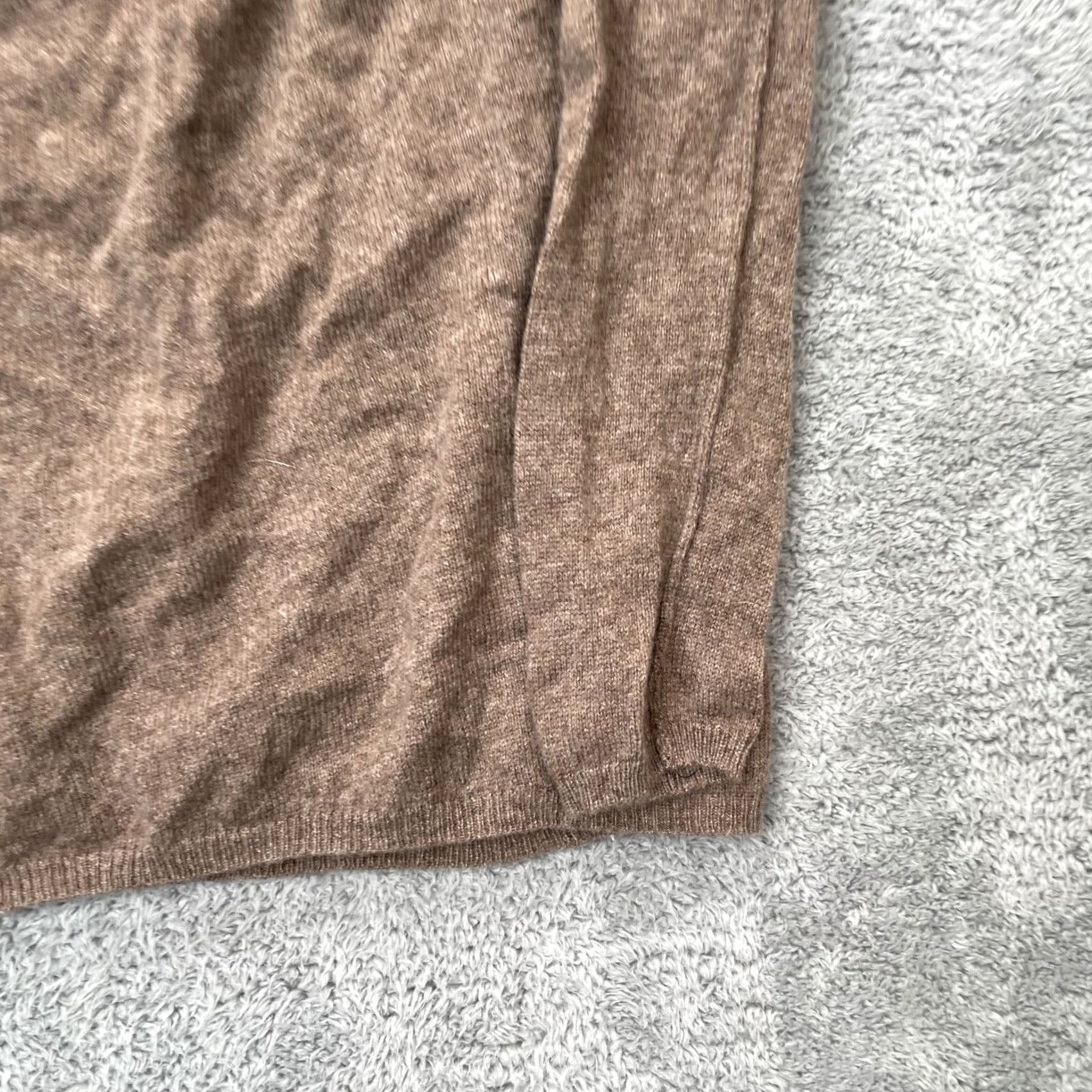 Joie VINTAGE Joie Sweater Womens Small Brown Cashmere Knit Drape Neck Reverse Edge Pullover Size S / US 4 / IT 40 - 5 Thumbnail