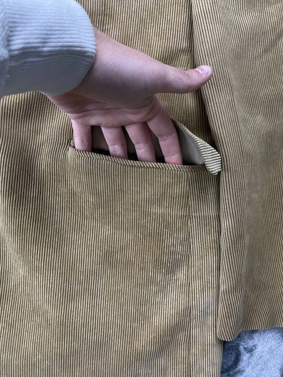 Giorgio Armani Giorgio Armani Corduroy Blazer Jacket Men Size 50 Beige Size 50R - 3 Thumbnail