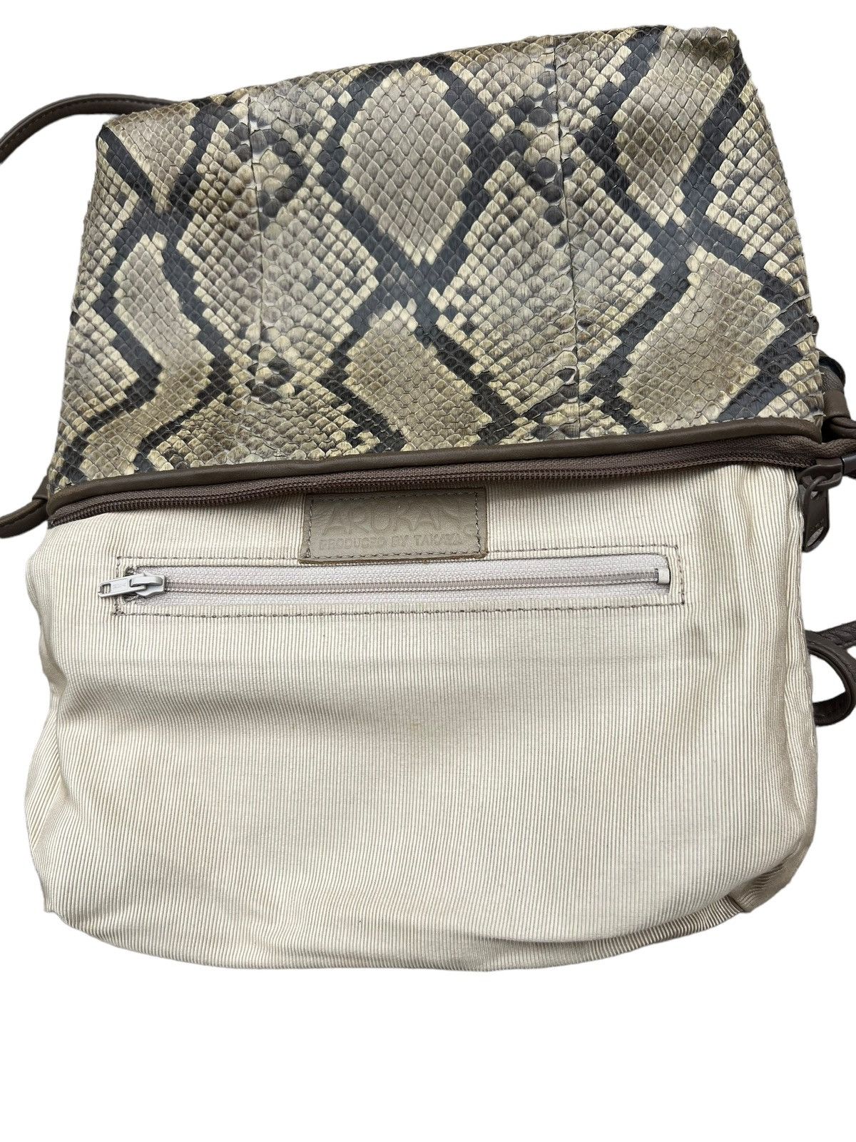 Leather Vintage Arukan Japan Python Snakeskin Leather Bag Mini Size ONE SIZE - 14 Thumbnail