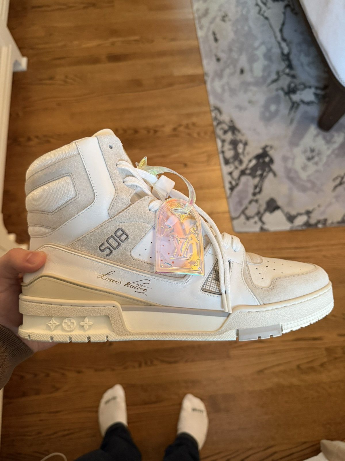Louis Vuitton Trainer Ankle Sneakers 'Beige' Size US 8.5 / EU 41-42 - 2 Thumbnail