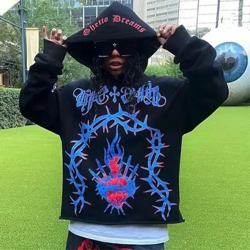 Japanese Brand × Vintage Streetwear Hip Hop Gothic Sweatshirt Size US M / EU 48-50 / 2 - 3 Thumbnail