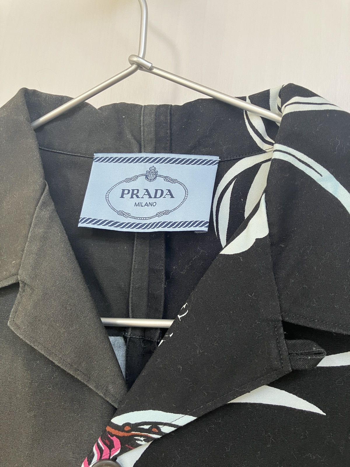Prada Plada Double Match SS18 Heavyweight Poplin Bowling Shirts Size US S / EU 44-46 / 1 - 5 Thumbnail