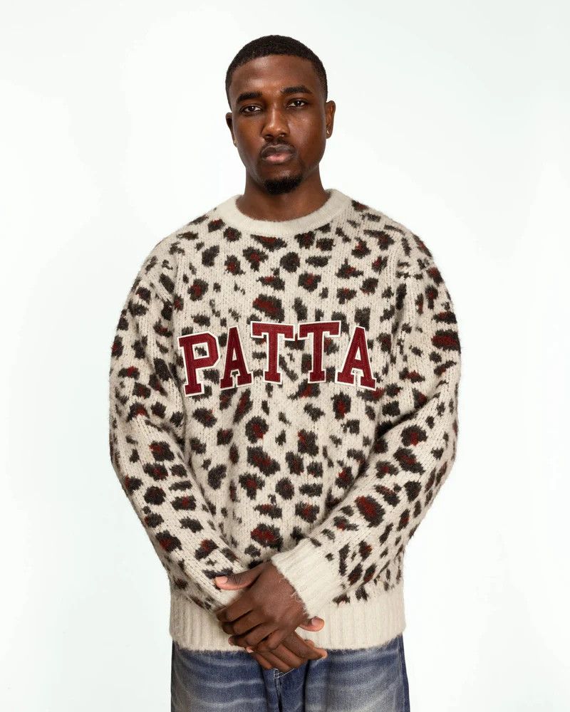Patta o1mle0426 Leopard Brushed Knitted Sweater in Multicolor Size US XS / EU 42 / 0 - 3 Thumbnail