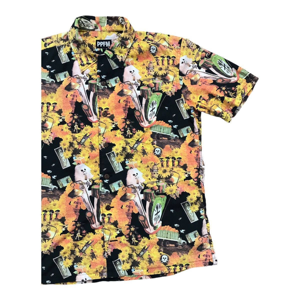 Issey Miyake × Japanese Brand × PPFM Vintage PFFM Full Print Button Shirt Size US M / EU 48-50 / 2 - 5 Thumbnail