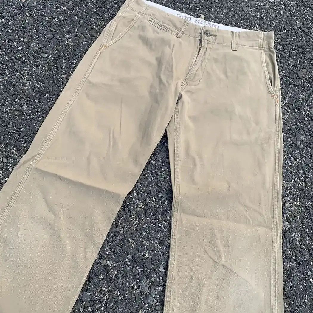 Edwin W31 L32 🔥Vtg Edwin Type 505 Khaki Cinch Back Trousers Pants Size US 31 - 4 Thumbnail