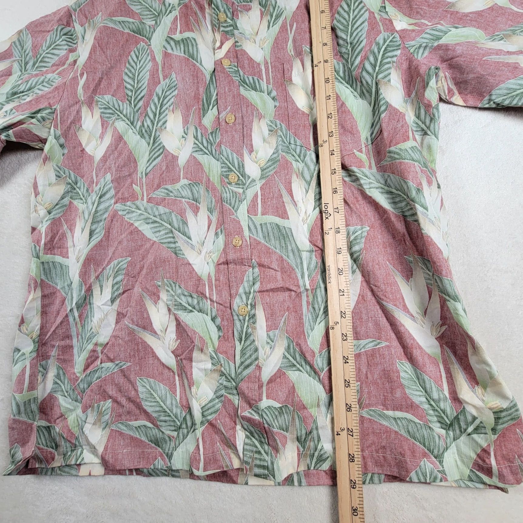 Tori Richard VINTAGE Tori Richard Hawaiian Shirt Mens L Red Short Sleeve 100% Cotton 1980s Summer Beach Size US L / EU 52-54 / 3 - 4 Thumbnail