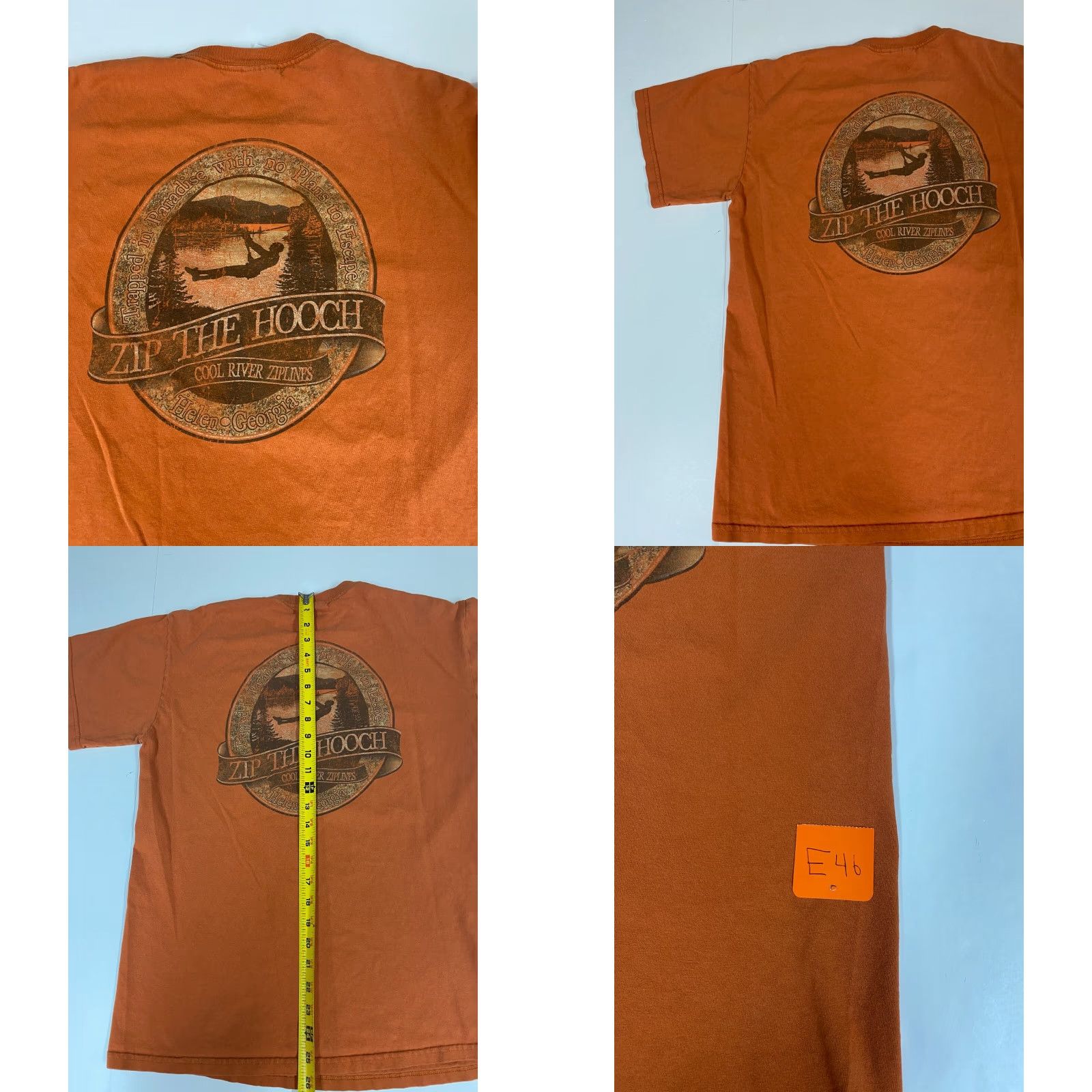 Gildan Gildan Mens T-Shirt Orange Short Sleeve Crew Neck Cotton Logo 90s University Colorful Bre breathable Regular Medium N/A Size US M / EU 48-50 / 2 - 8 Thumbnail