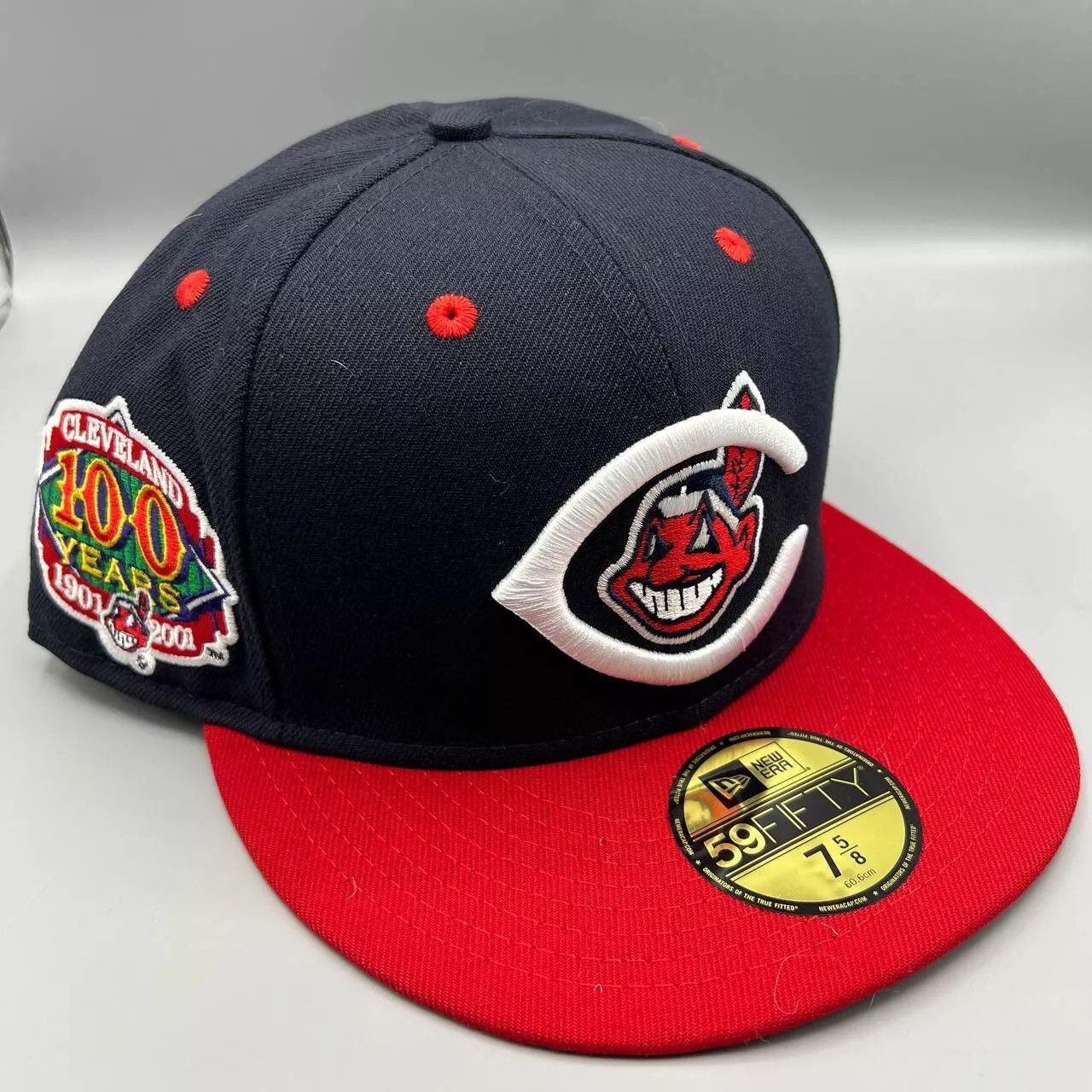Cleveland Indians Guardians Hat Men 7 5/8 Fitted New