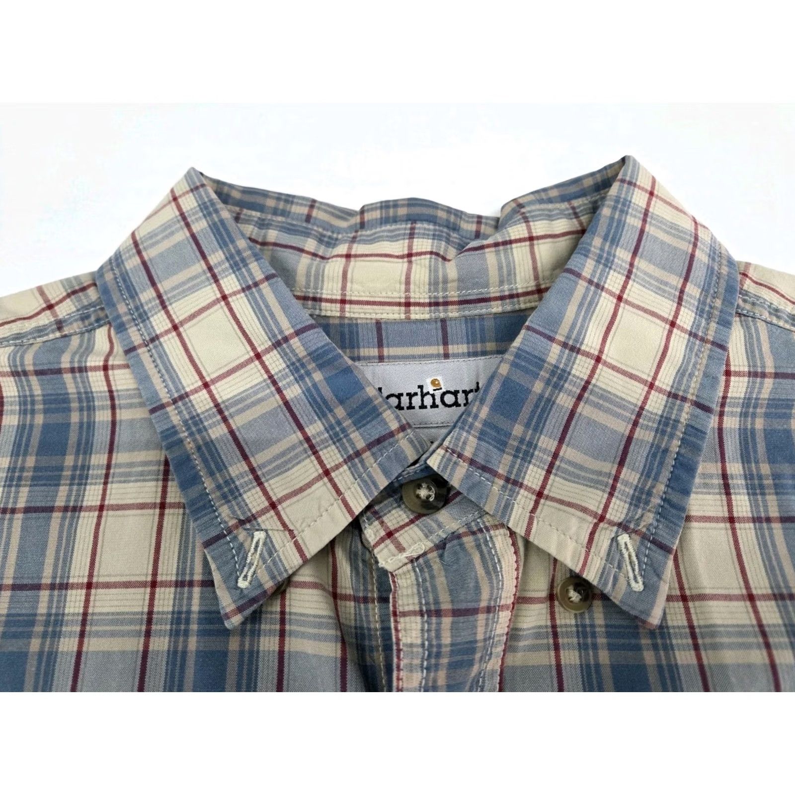 Carhartt Carhartt Mens Short Sleeve Button Up Plaid Multicolored Shirt Logo XL Curtains? Size US XL / EU 56 / 4 - 2 Thumbnail