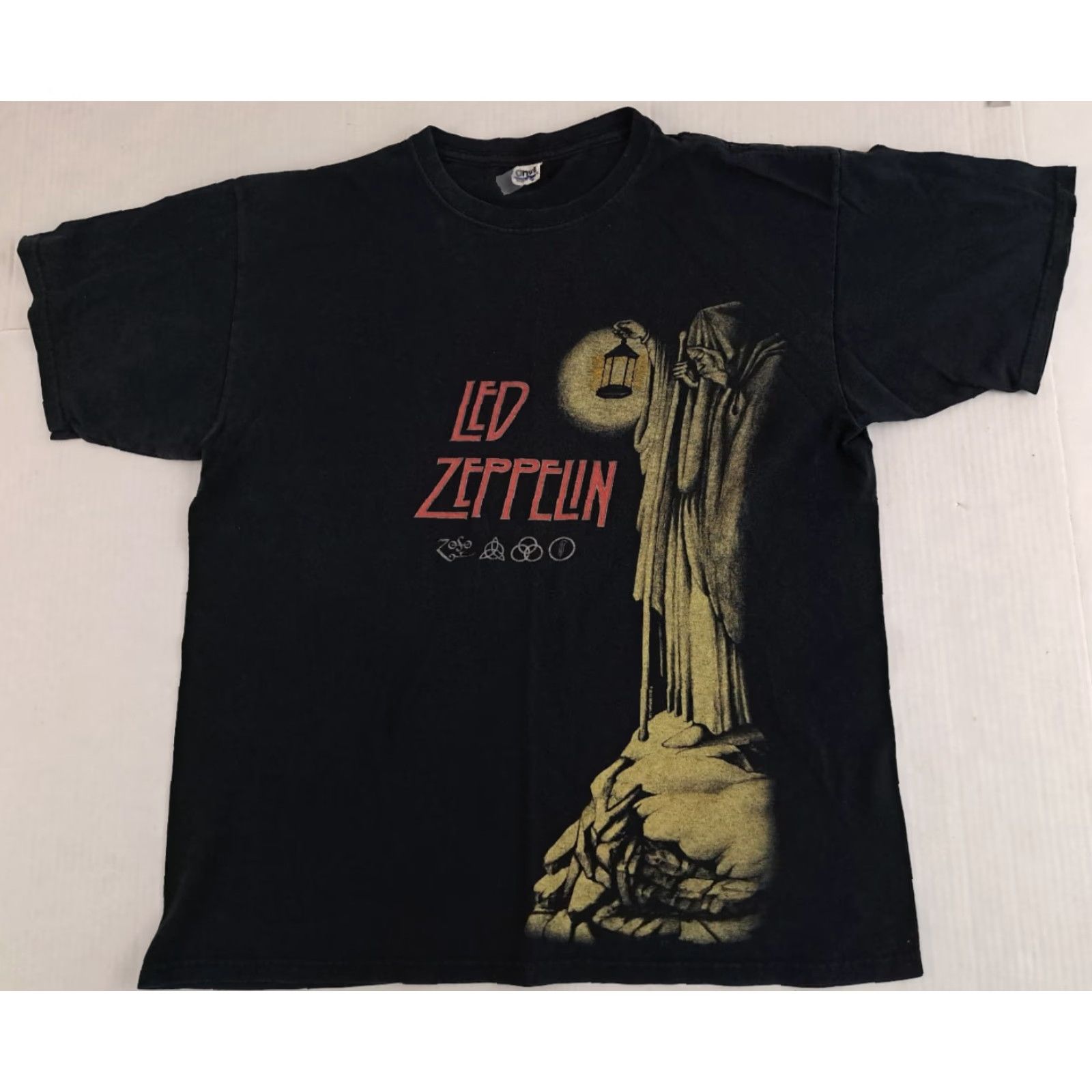 Anvil VINTAGE Led Zepplin 4 Hermit Printed T-Shirt Anvil Size M Black Cotton Crew Neck Short Sleeve Unisex Adults Rock&roll 2020s eBay? Size US M / EU 48-50 / 2 - 3 Thumbnail