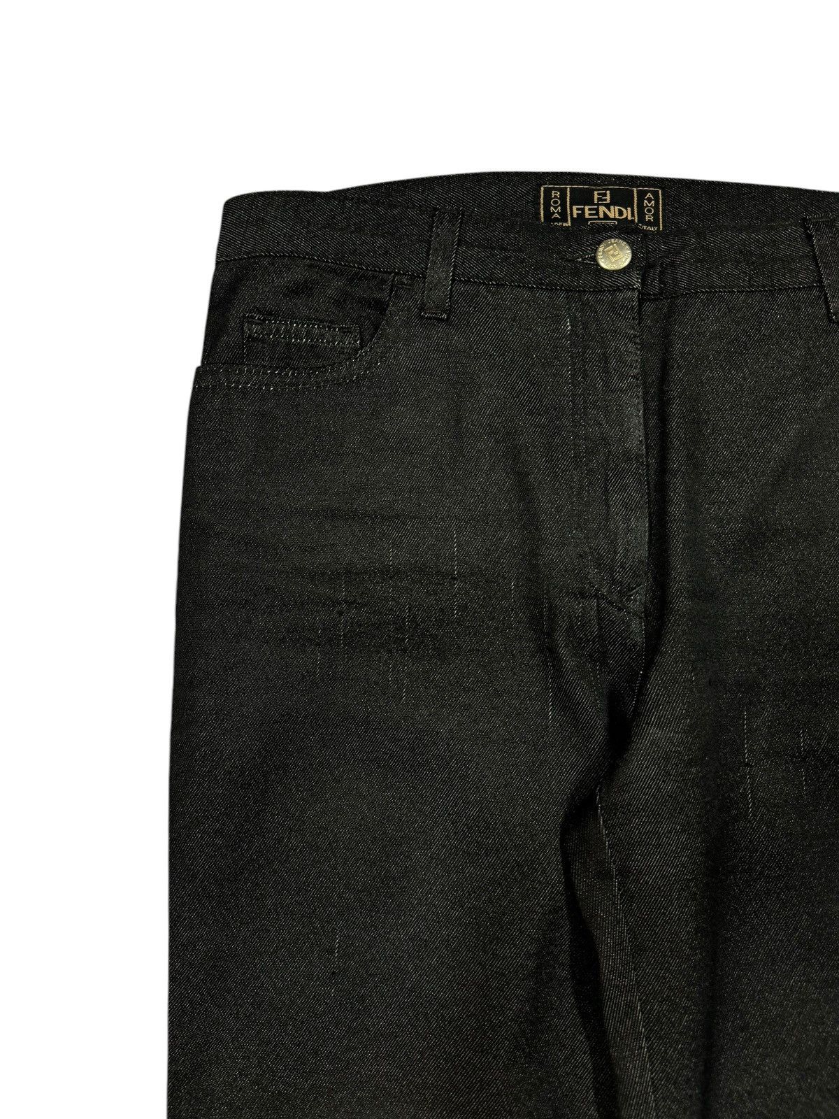 Fendi Authentic🔥Fendi Roma Italy Black Casual Pant Size US 31 - 9 Thumbnail