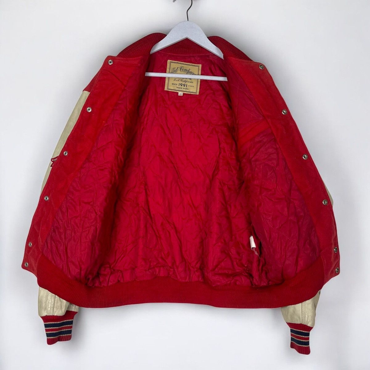 Tedman × Vintage 💥 90s TED COMPANY SPORT VARSITY JACKET BIG LOGO Size US XL / EU 56 / 4 - 8 Thumbnail