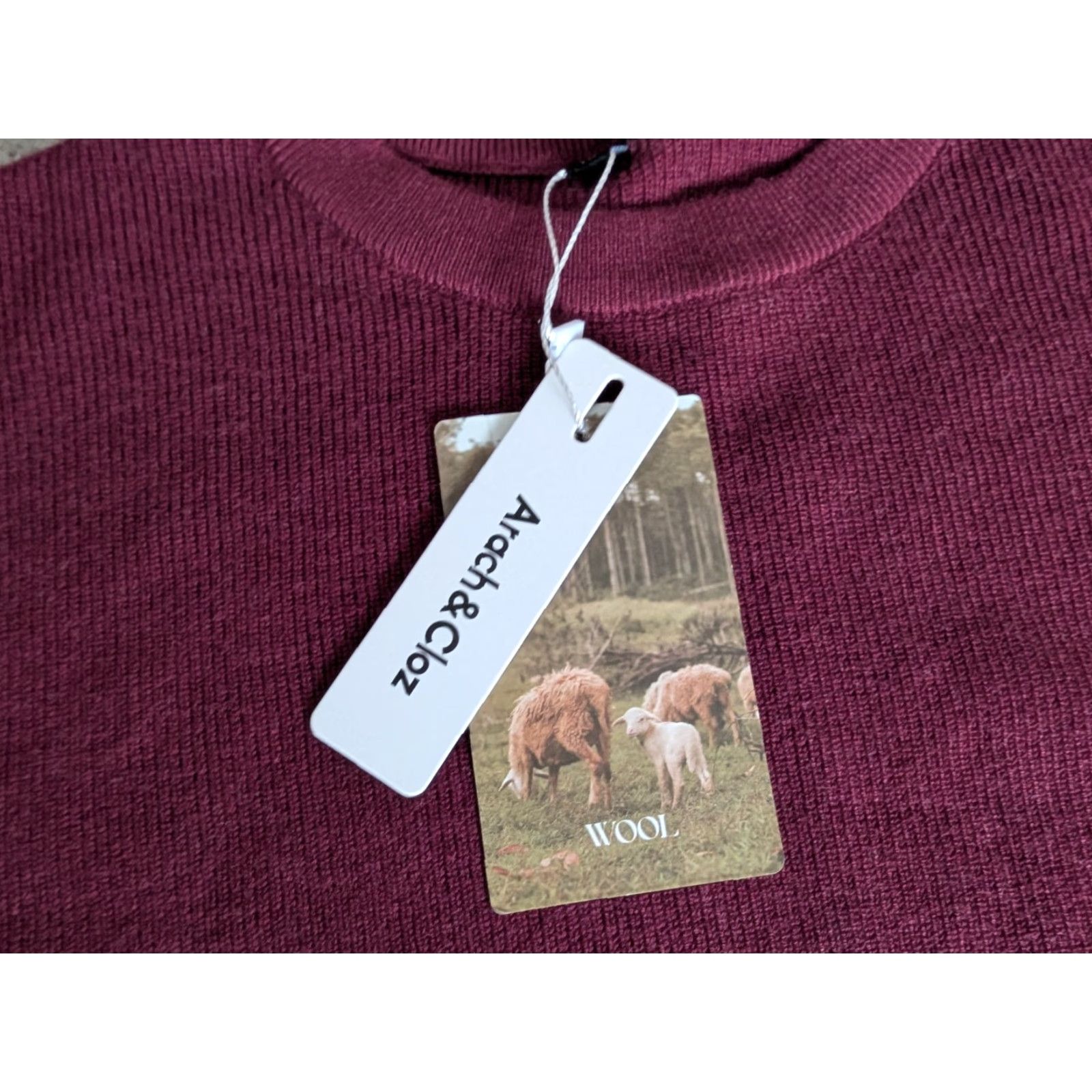 Vintage Arach & Cloz Sweater Men’s Dark Red Size Medium Wool Blend Crew Neck Long Sleeve Pullover Casual Formal Knit Size US M / EU 48-50 / 2 - 7 Thumbnail