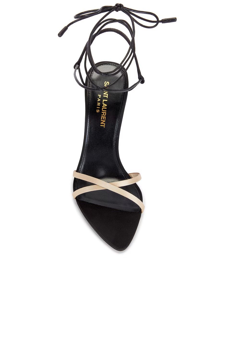 Saint Laurent Paris o1w1db10526 800043 Liza Sandals in Satin Crepe in Pink/Nero Size US 9 / IT 39 - 4 Thumbnail