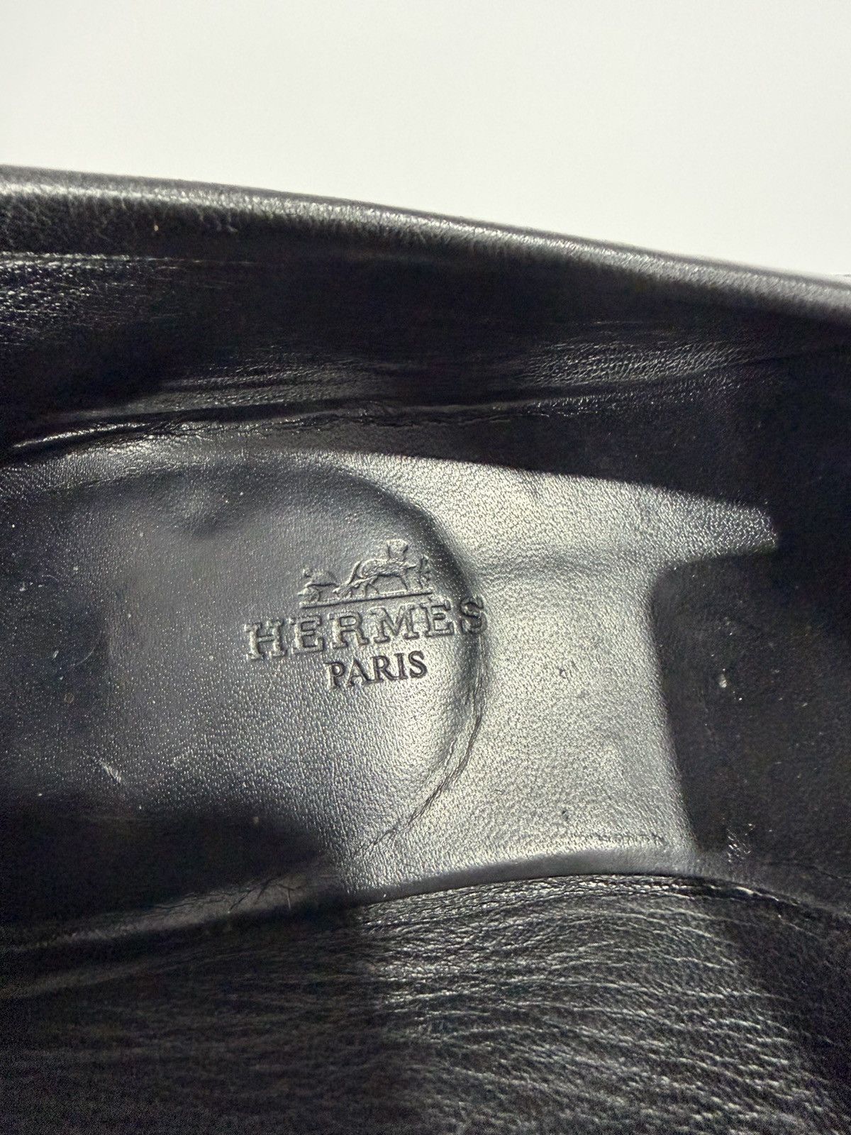 Hermes Hermes Black Men's Leather Paris Loafers Size US 9 / EU 42 - 8 Thumbnail