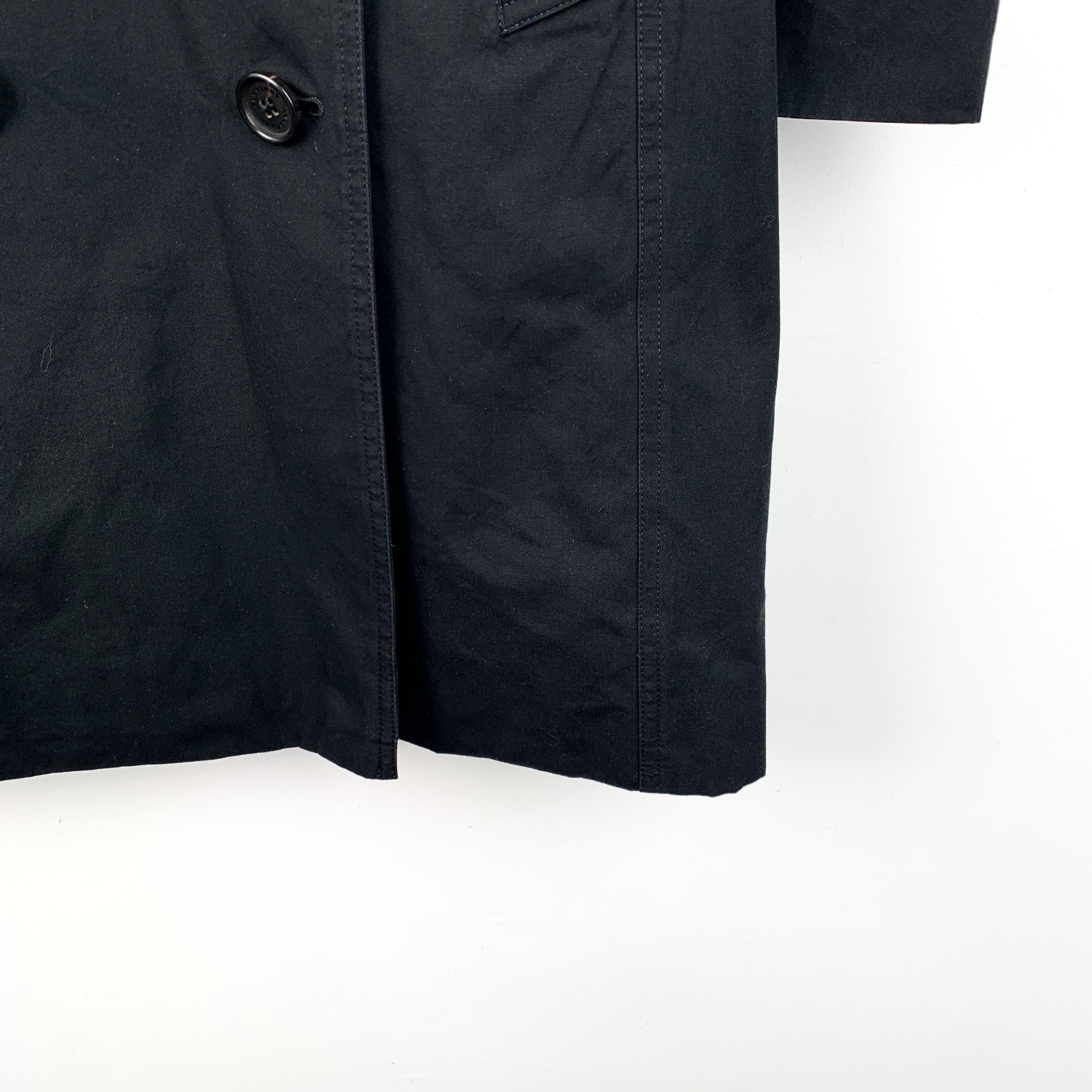 Burberry Burberry Black Belted Cotton Trench Coat (Size XS) Size XS / US 0-2 / IT 36-38 - 5 Thumbnail