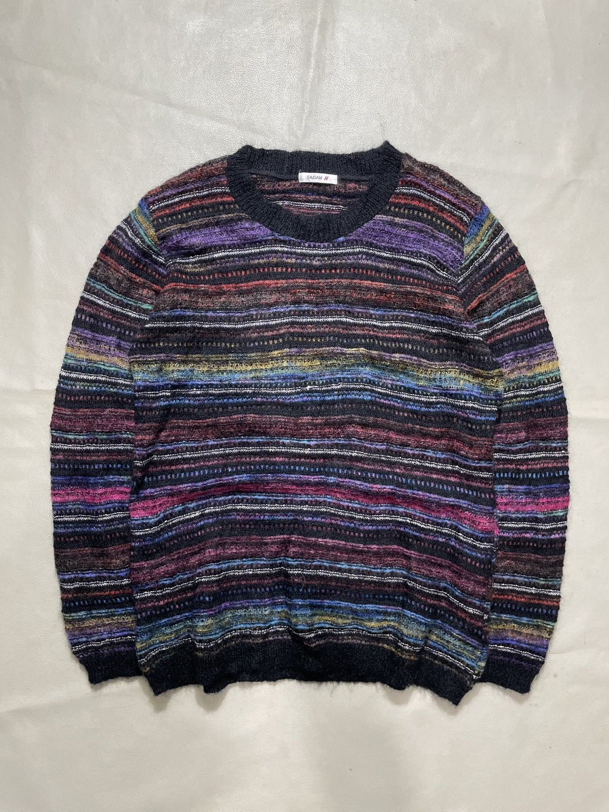 Japanese brand unfil, panel designed wool online & mohair knit