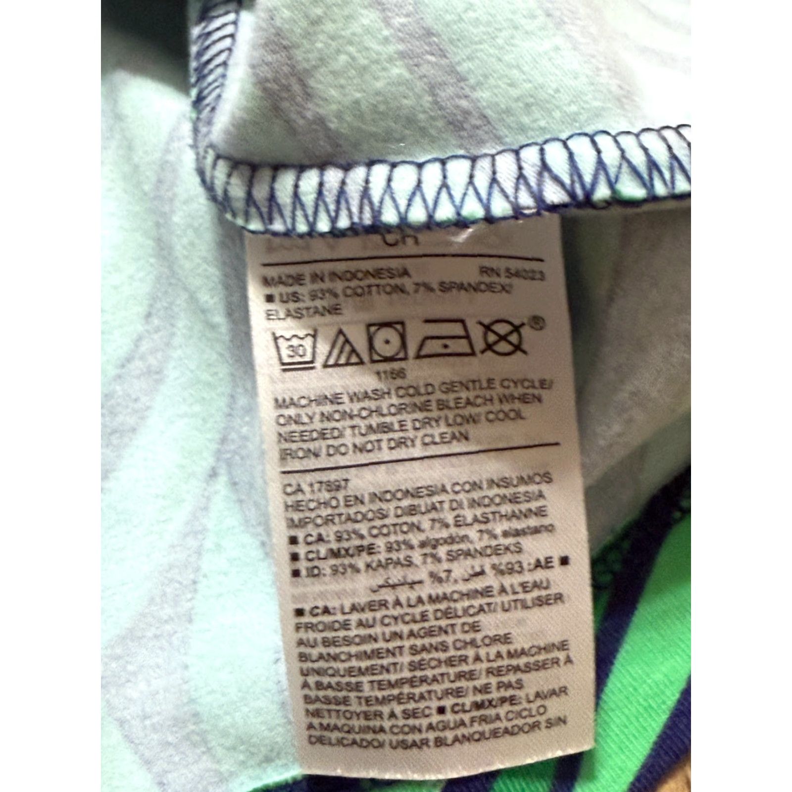 Old Navy Old Navy Dress Women’s Small Blue Green White Short Sleeve Allover Print Knee Length Casual Shift Dress with Free Returnss Size 28" / US 6 / IT 42 - 6 Thumbnail