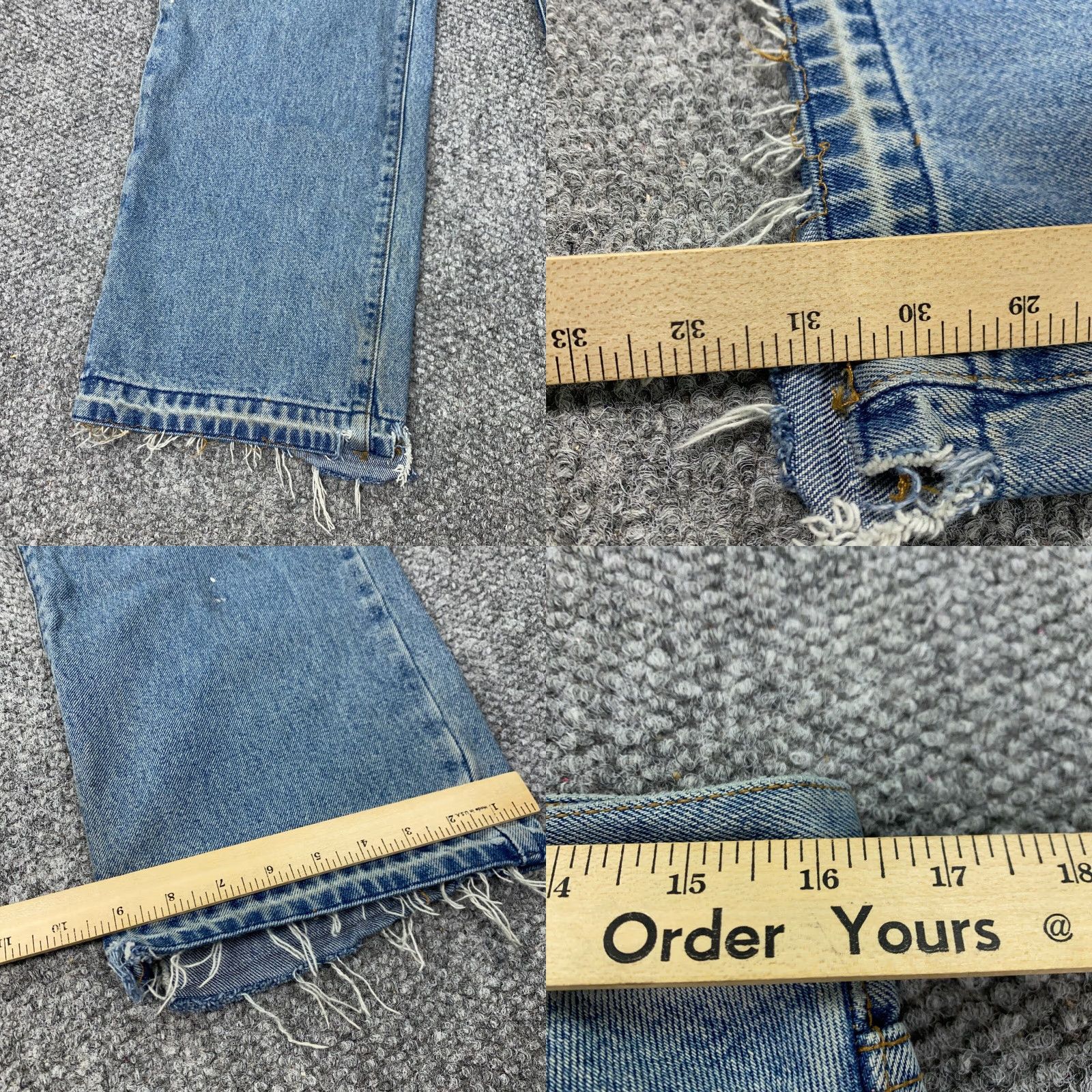 Thrasher VINTAGE Bullhead Jeans 90s Distressed Blue Regular Fit 30x31 Baggy Loose Mens Size US 30 / EU 46 - 8 Thumbnail