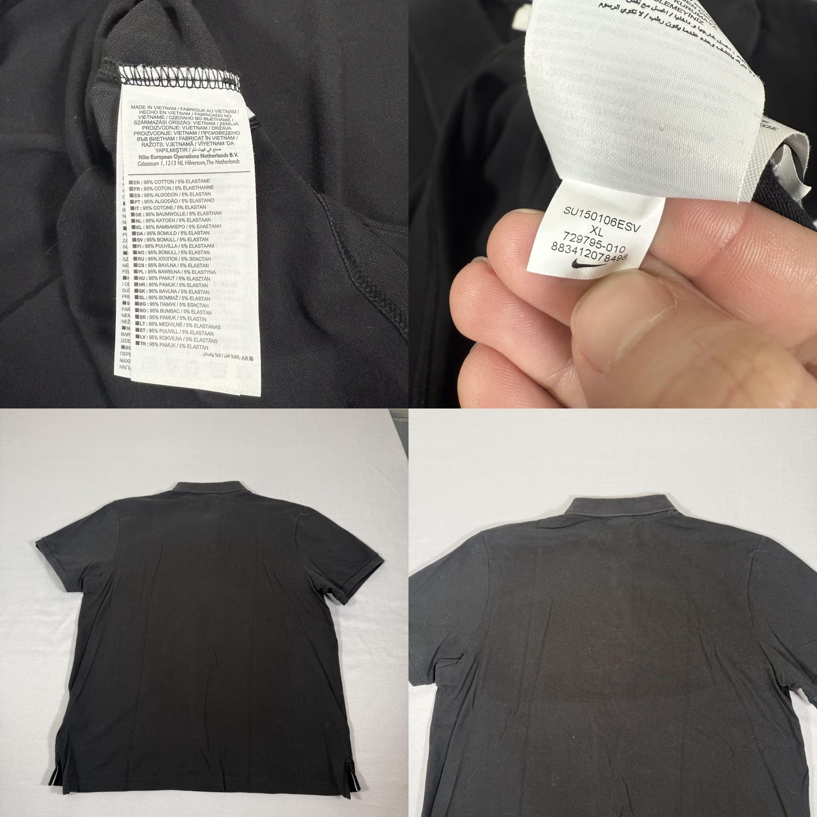 Nike Nike Shirt Mens XL Black Court Tennis Polo Performance Stretch Cotton Basic Gym Size US XL / EU 56 / 4 - 8 Thumbnail