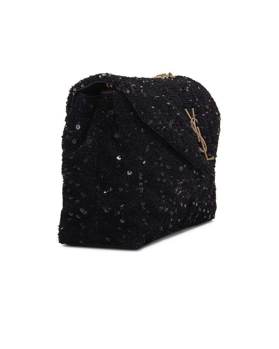 Saint Laurent Paris o1b1hav110724 Size: OS / Small Loulou Sequins Chain Bag Nero Size ONE SIZE - 4 Thumbnail