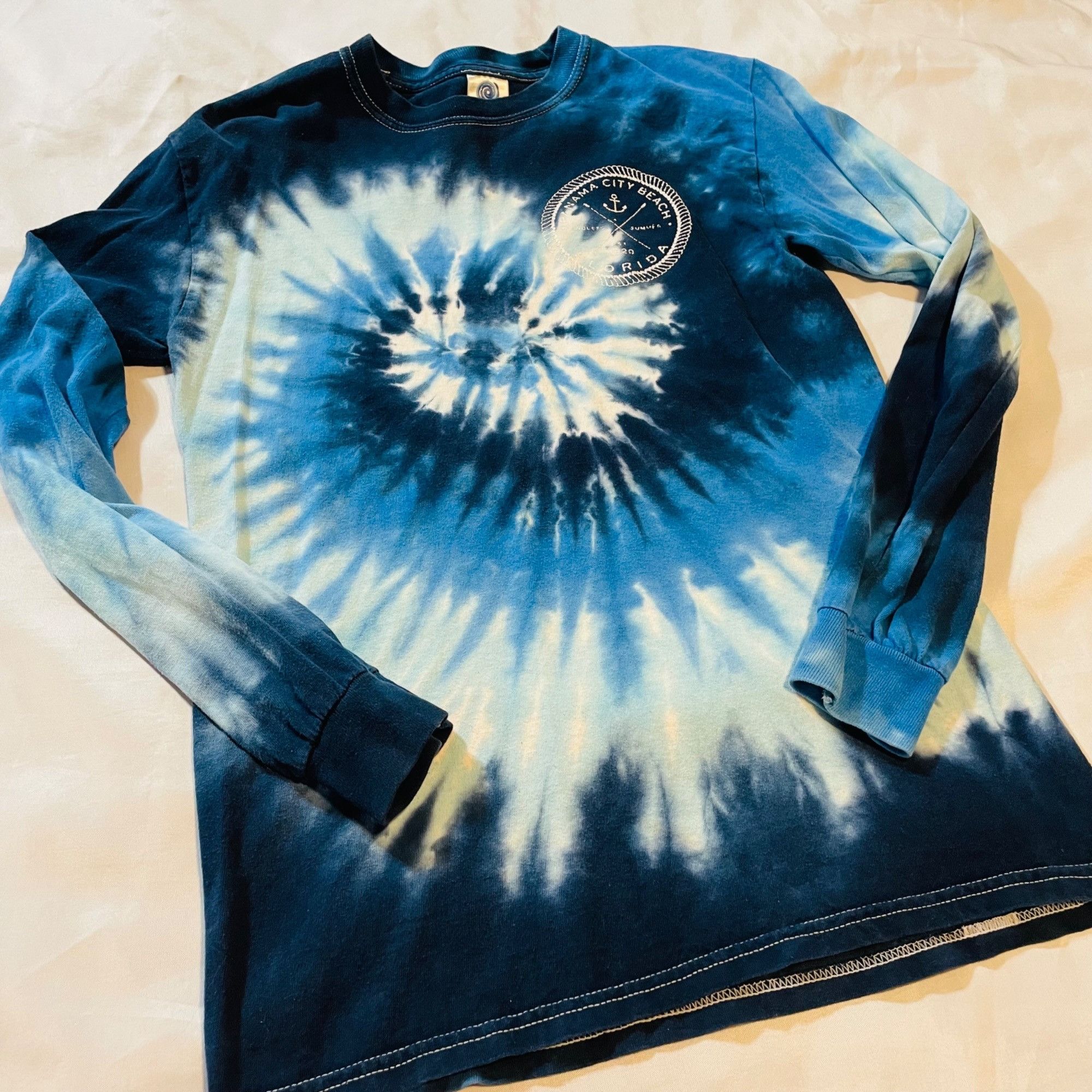 Other Panama City Beach Florida Colortone Tie-Dye Long Sleeve Shir Size US S / EU 44-46 / 1 - 1 Thumbnail