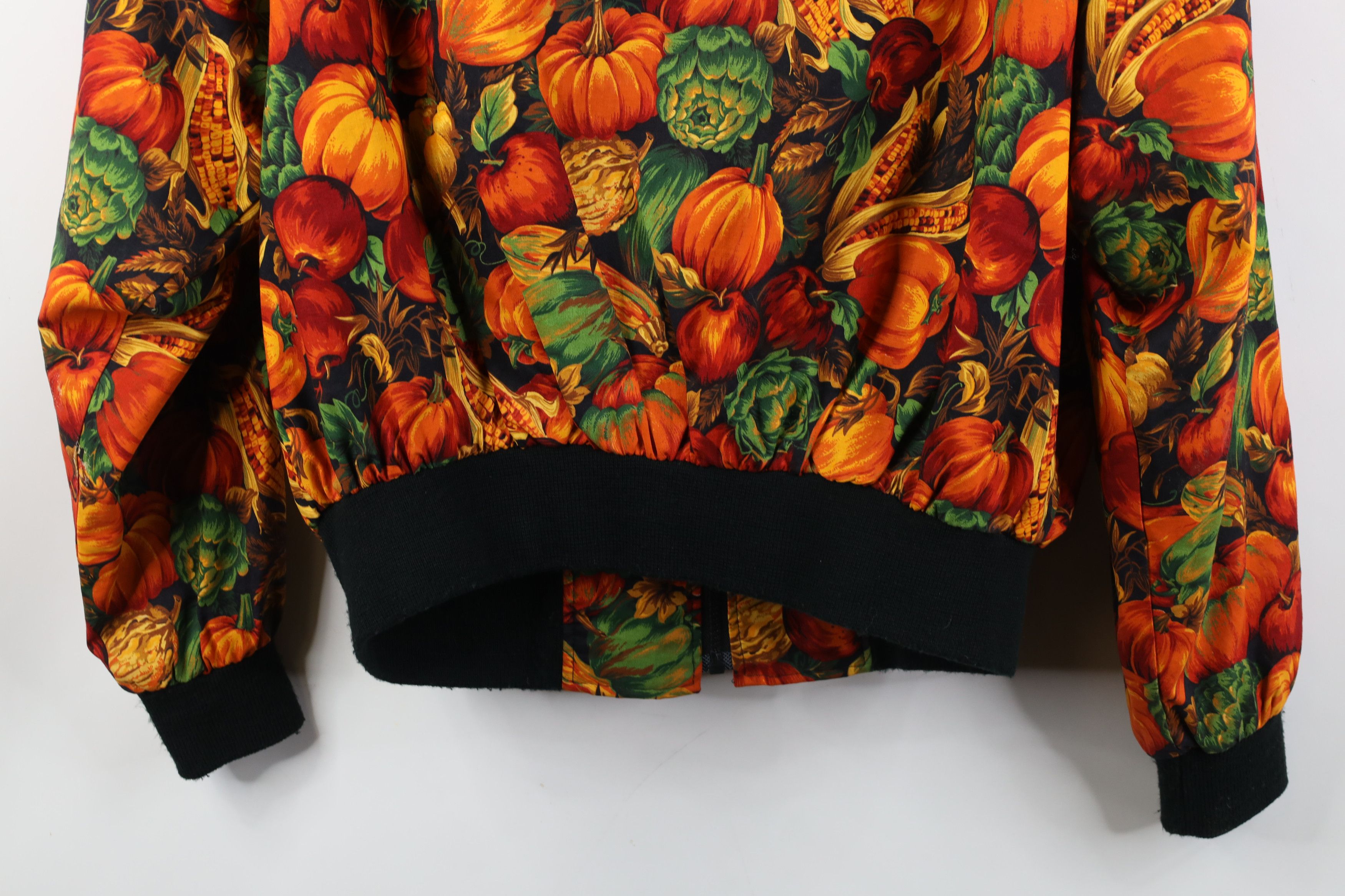 Vintage Vintage 90s Streetwear Pumpkin Corn Full Zip Bomber Jacket Size ONE SIZE - 11 Thumbnail