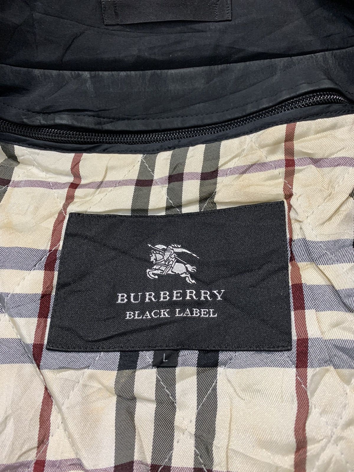 Burberry 90s Burberry Black Label Trench Coat Nova Checked Monogram Size US L / EU 52-54 / 3 - 6 Thumbnail