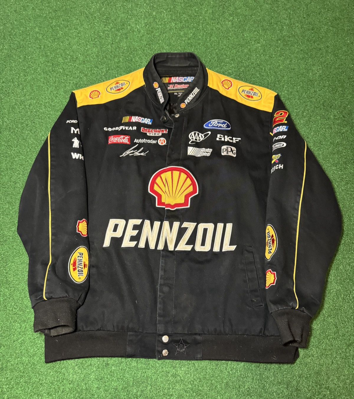 JH Design Y2K Pennzoil Racing Nascar JH Design Shell Ford XL Jacket ...