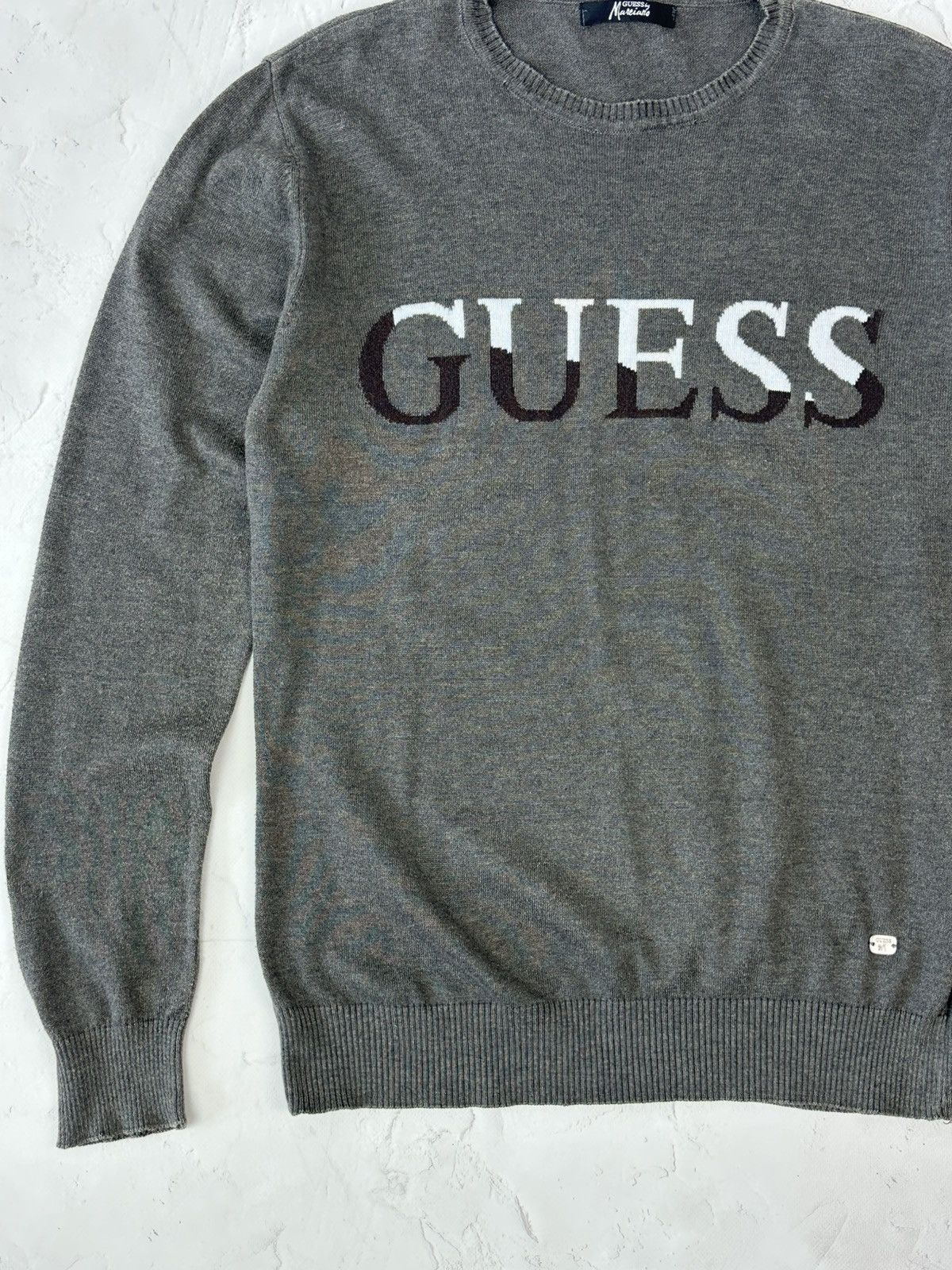 Guess Vintage Guess Marciano Grey Cotton Sweater Size US M / EU 48-50 / 2 - 4 Thumbnail