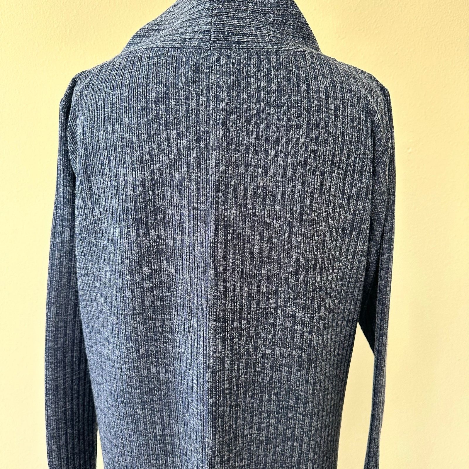 Other Max Studio Ribbed Geometric Navy Sweater Dress Cowl Neck S Size S / US 4 / IT 40 - 5 Thumbnail