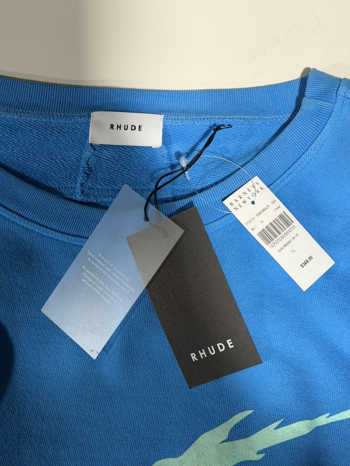Rhude Rhude Dragon Blue Elbow Patch Crewneck Sweatshirt XL BNWT Size US XL / EU 56 / 4 - 6 Thumbnail