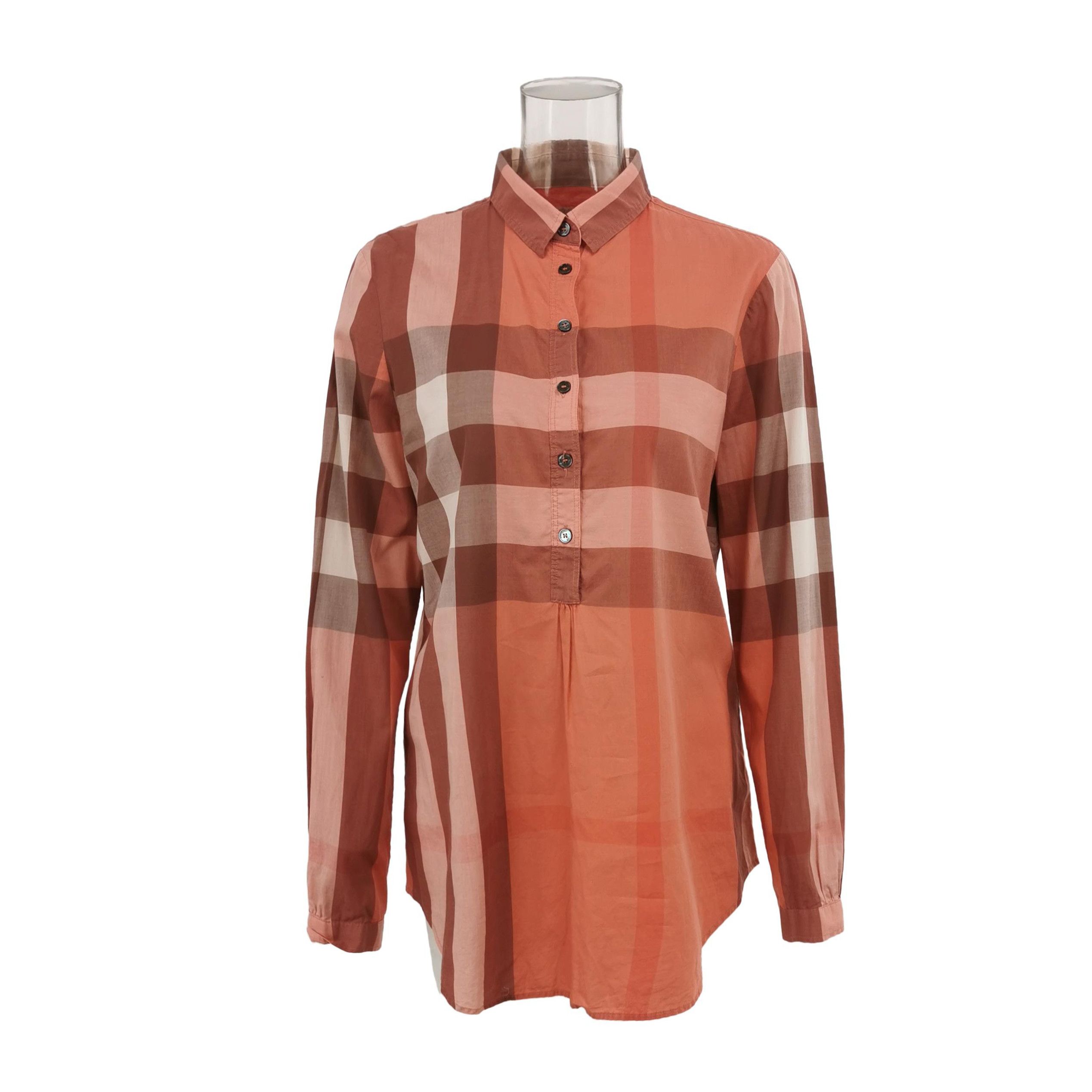 Burberry Burberry Color-Block Check Long Sleeve Shirt 0079 Size US M / EU 48-50 / 2 - 1 Thumbnail
