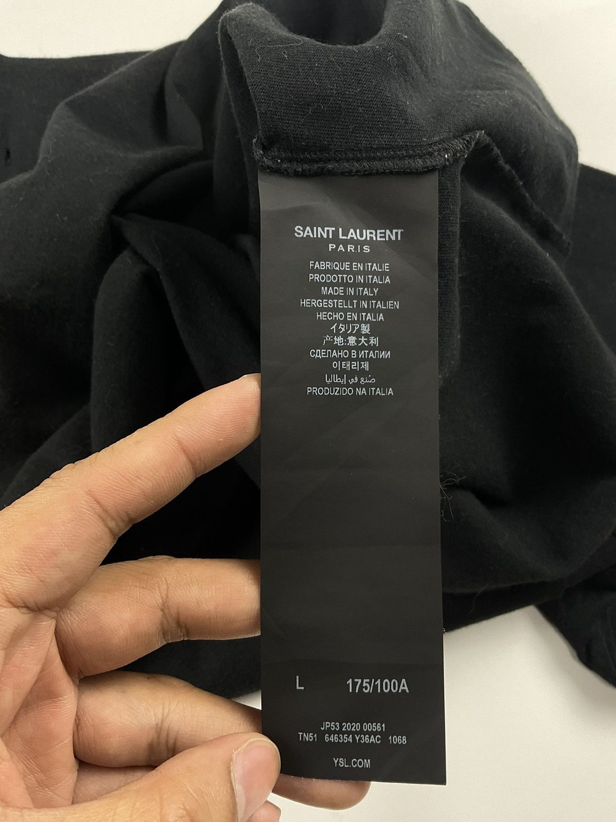 Saint Laurent Paris Saint Laurent Palm Tree Tee Size US L / EU 52-54 / 3 - 6 Thumbnail