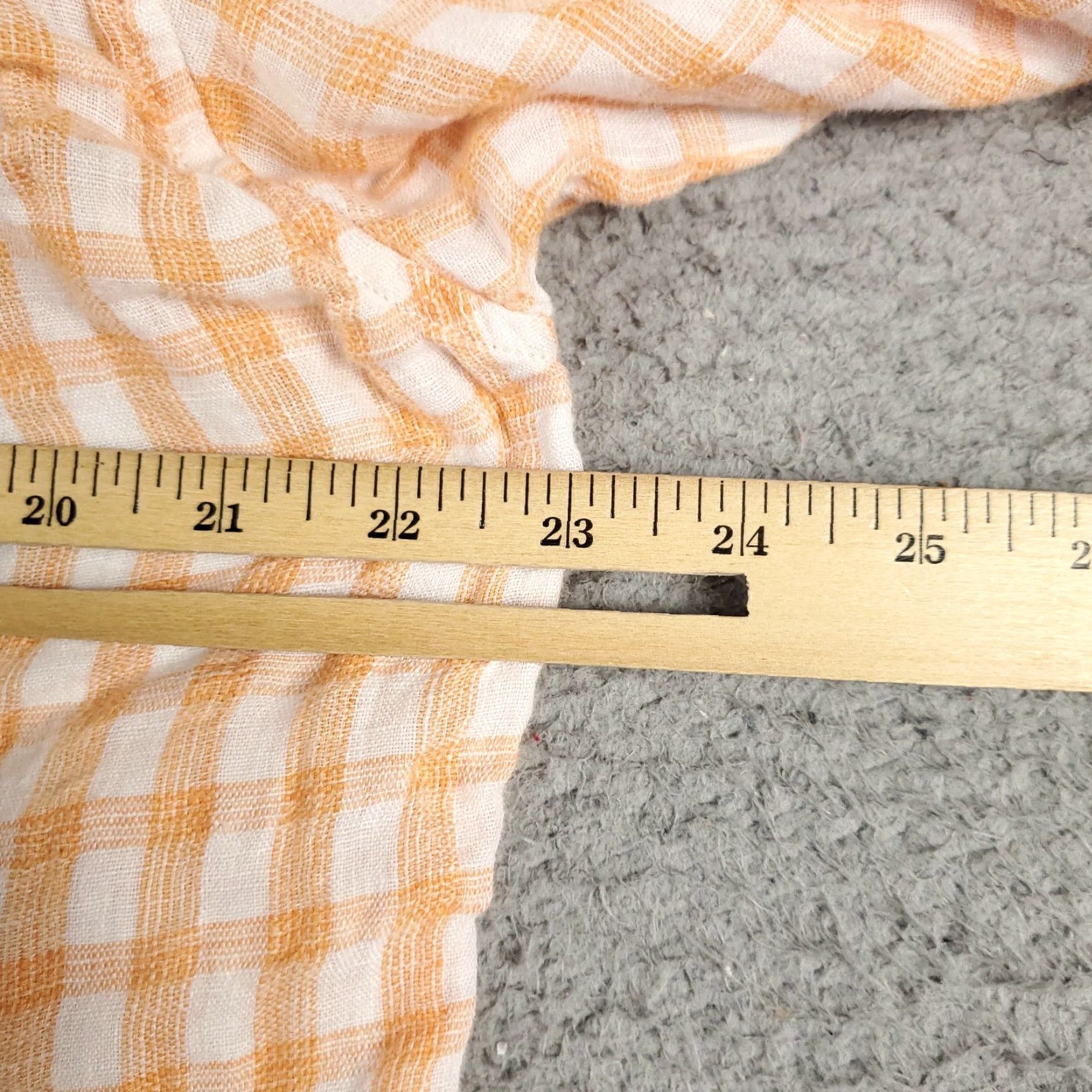 Tommy Bahama Tommy Bahama Men's Medium Orange Plaid Linen Button-Up Long Sleeve Shirt Size US M / EU 48-50 / 2 - 5 Thumbnail