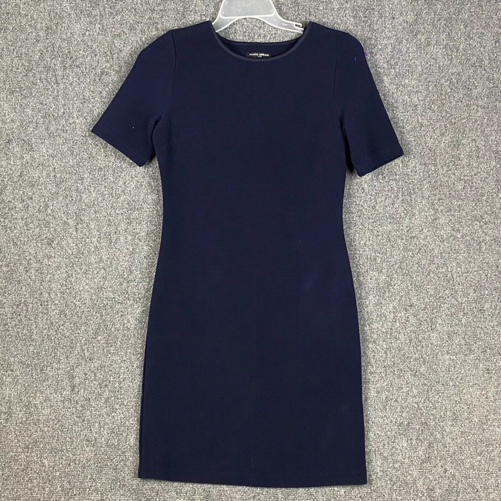 Other Mario Serrani Italy Dress Women's XS Short Sleeve Navy Blue Size XS / US 0-2 / IT 36-38 - 1 Thumbnail