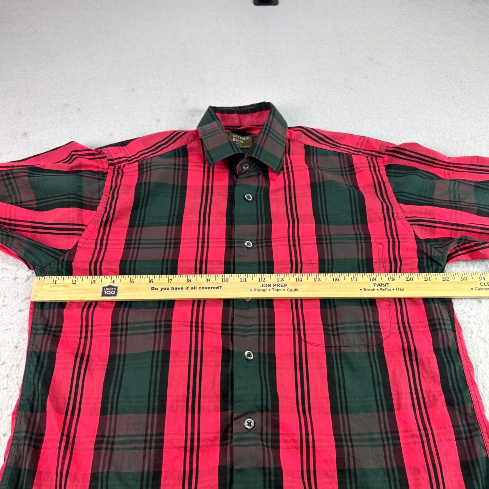 Vintage Gitman Bros Shirt Mens XL Red Plaid Button-Up Long Sleeve Cotton USA Made Size US XL / EU 56 / 4 - 4 Thumbnail