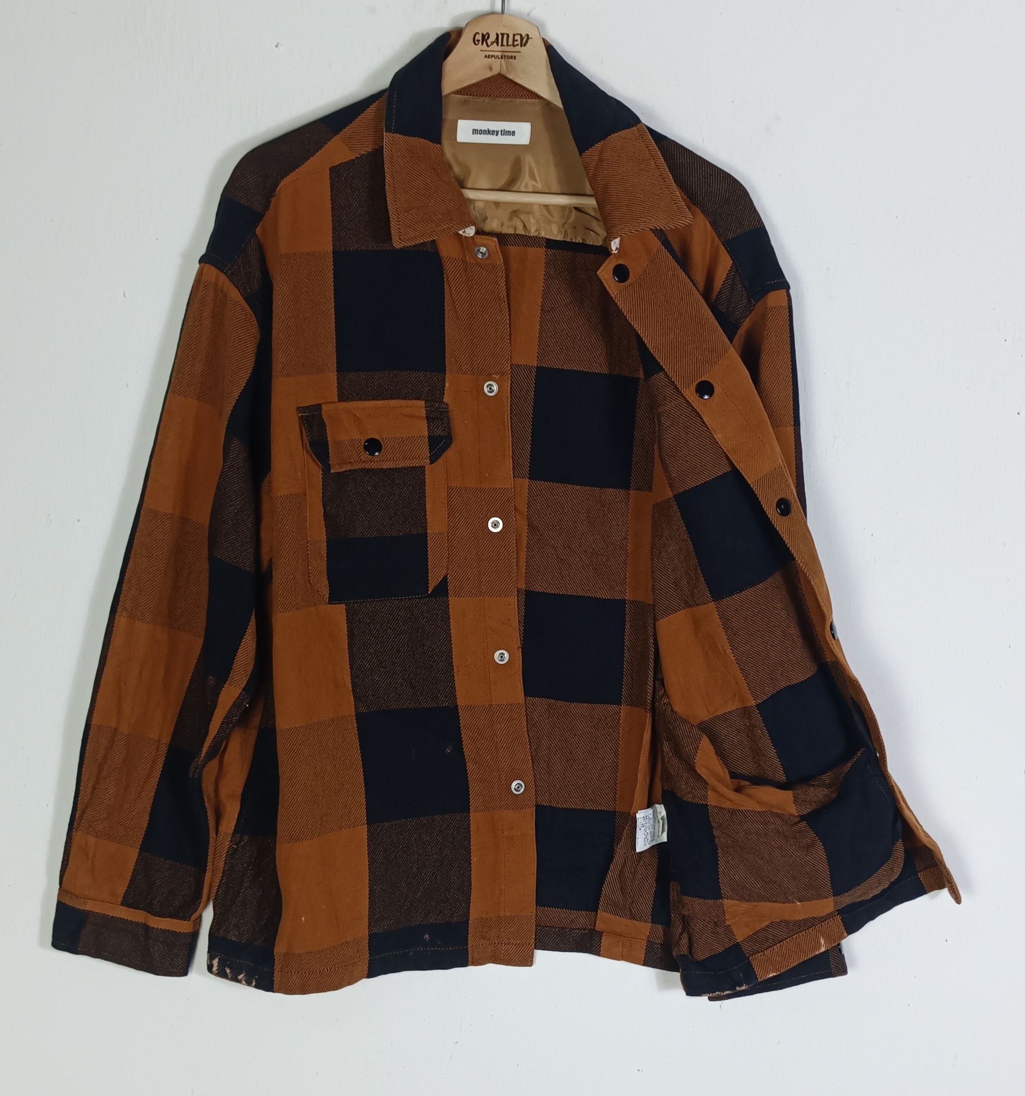 Japanese Brand × United Arrows United Arrows Monkey Time Autumm Winter Button Up Jacket Size US XL / EU 56 / 4 - 2 Thumbnail