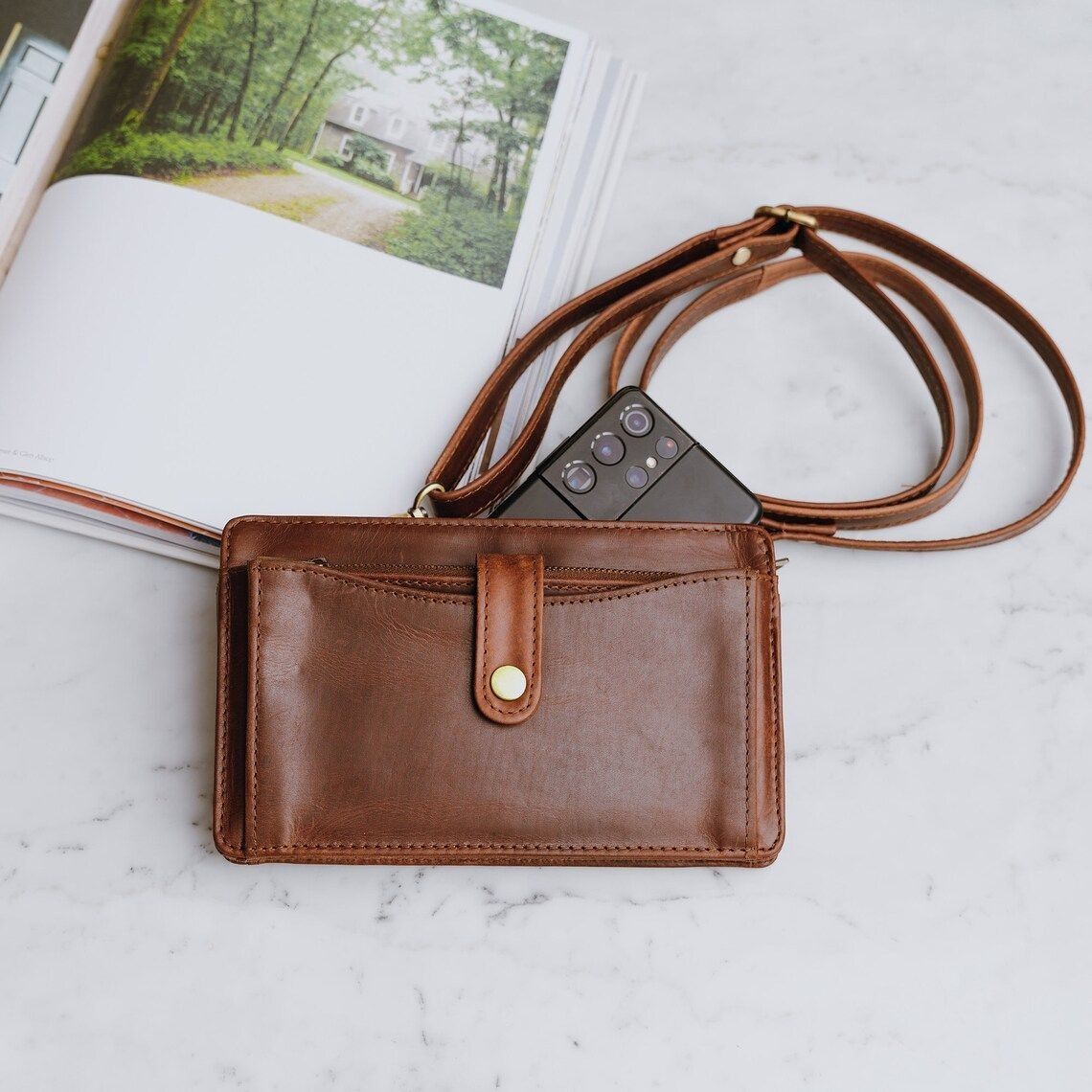 Other The Leather Store Eden Handmade Smartphone Crossbody Bag Sho Size ONE SIZE - 1 Thumbnail