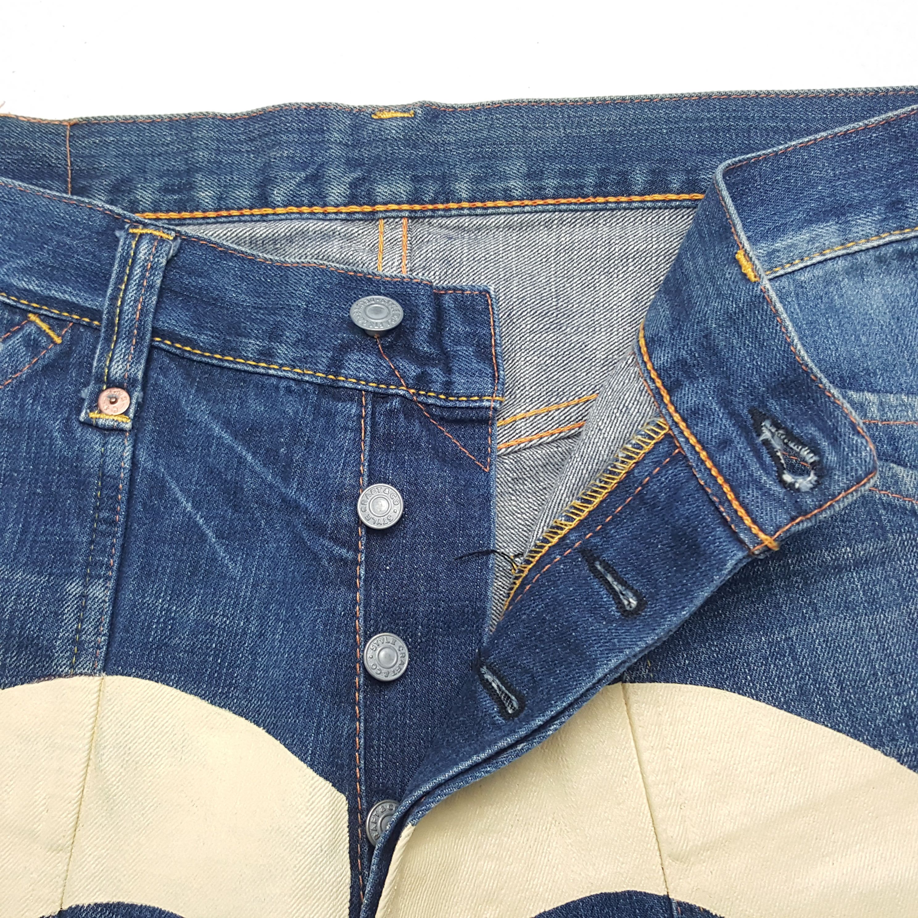 Evisu × Japanese Brand × Vintage Vintage Evisu Japanese Brand Daicock Custom Art Denim Jeans Size US 31 - 7 Thumbnail