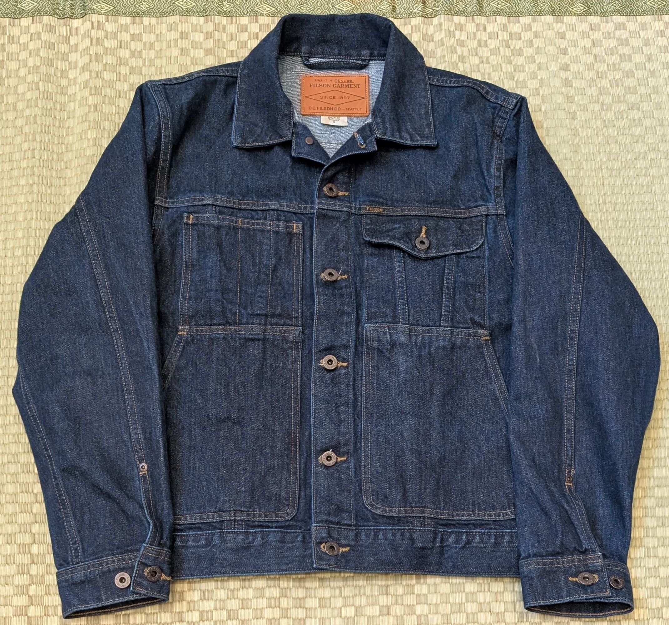 Filson Filson Short Unlined Denim Cruiser Jacket Rinsed Indigo Size US S / EU 44-46 / 1 - 1 Thumbnail