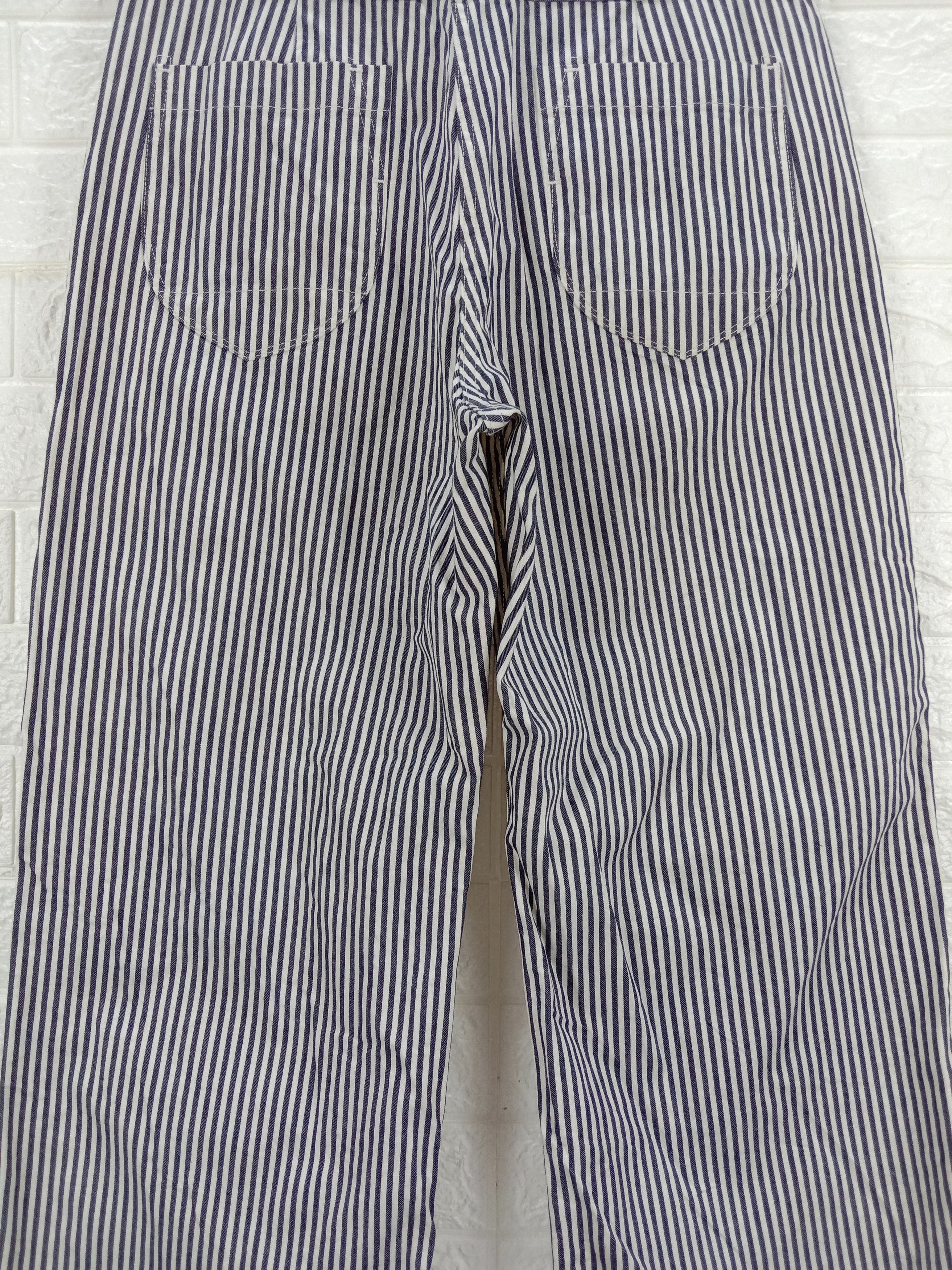 Japanese Brand Ordinary Fits Striped Wide Baggy Jeans Size 29" - 7 Thumbnail