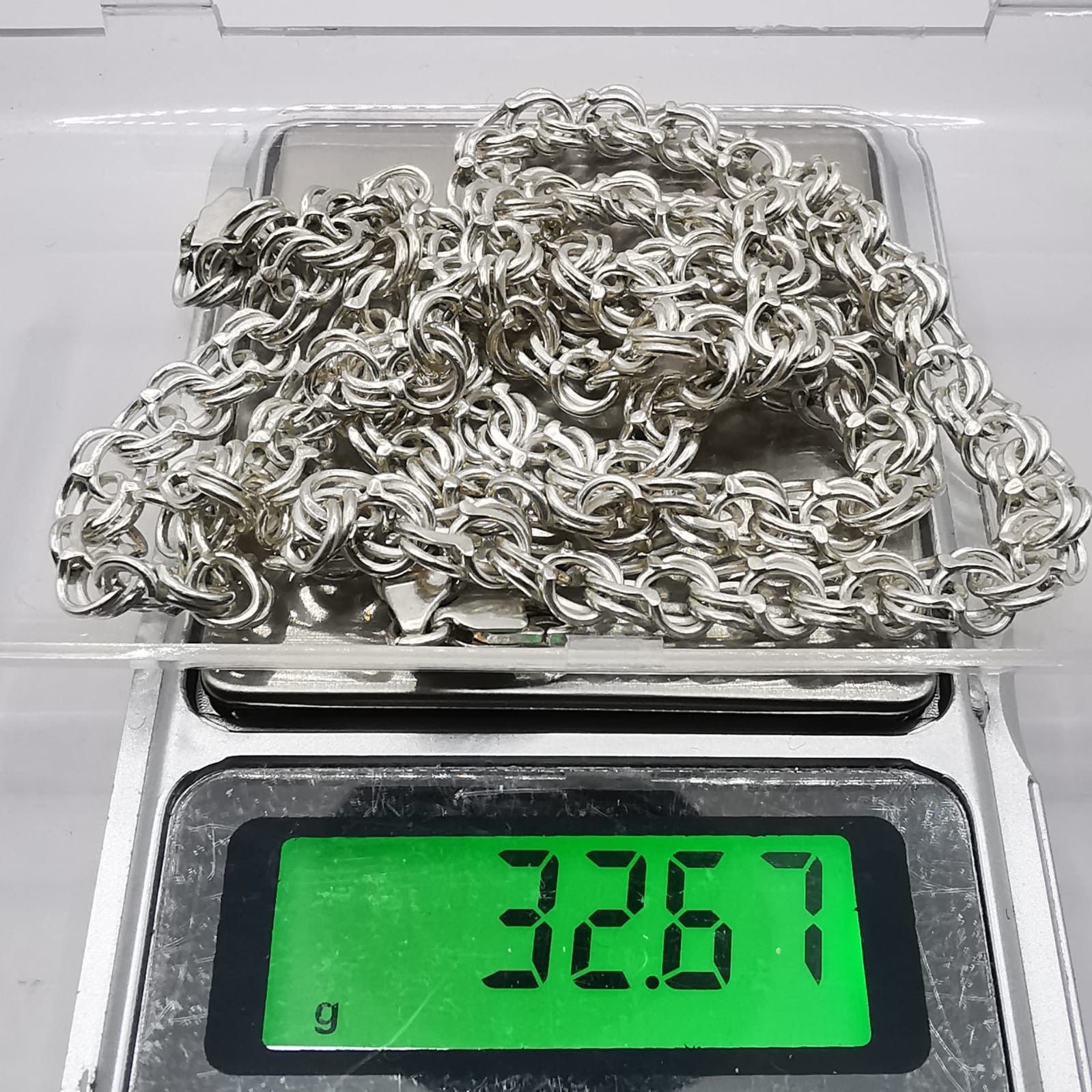 Sterling Silver Vintage Statement Chain, 925 Sterling Silver, Signed 32,67g Size ONE SIZE - 8 Thumbnail